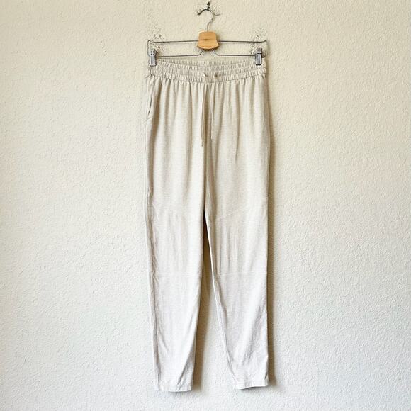 OUTDOOR VOICES CloudKnit Pants Beige Elastic Waist Sweatpants Workout - Picture 1 of 13
